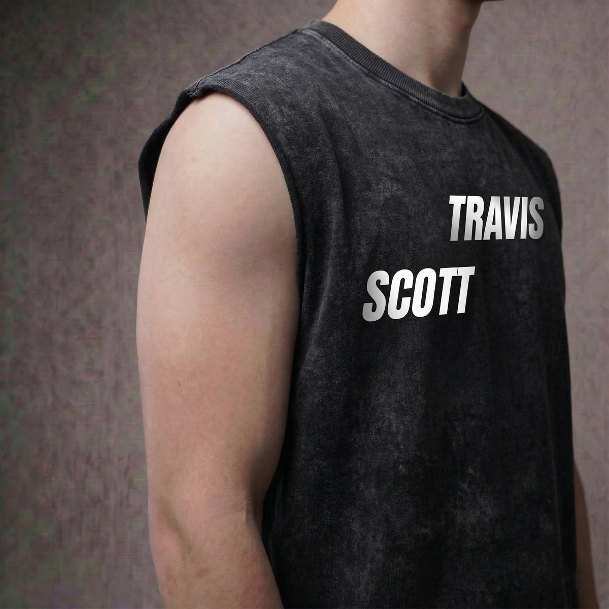 Crown of Thorns - Travis Scott Acid Washed Oversized Tank