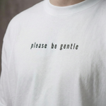 PLEASE BE GENTLE : The VIRGIN Tee – Oversized T-Shirt