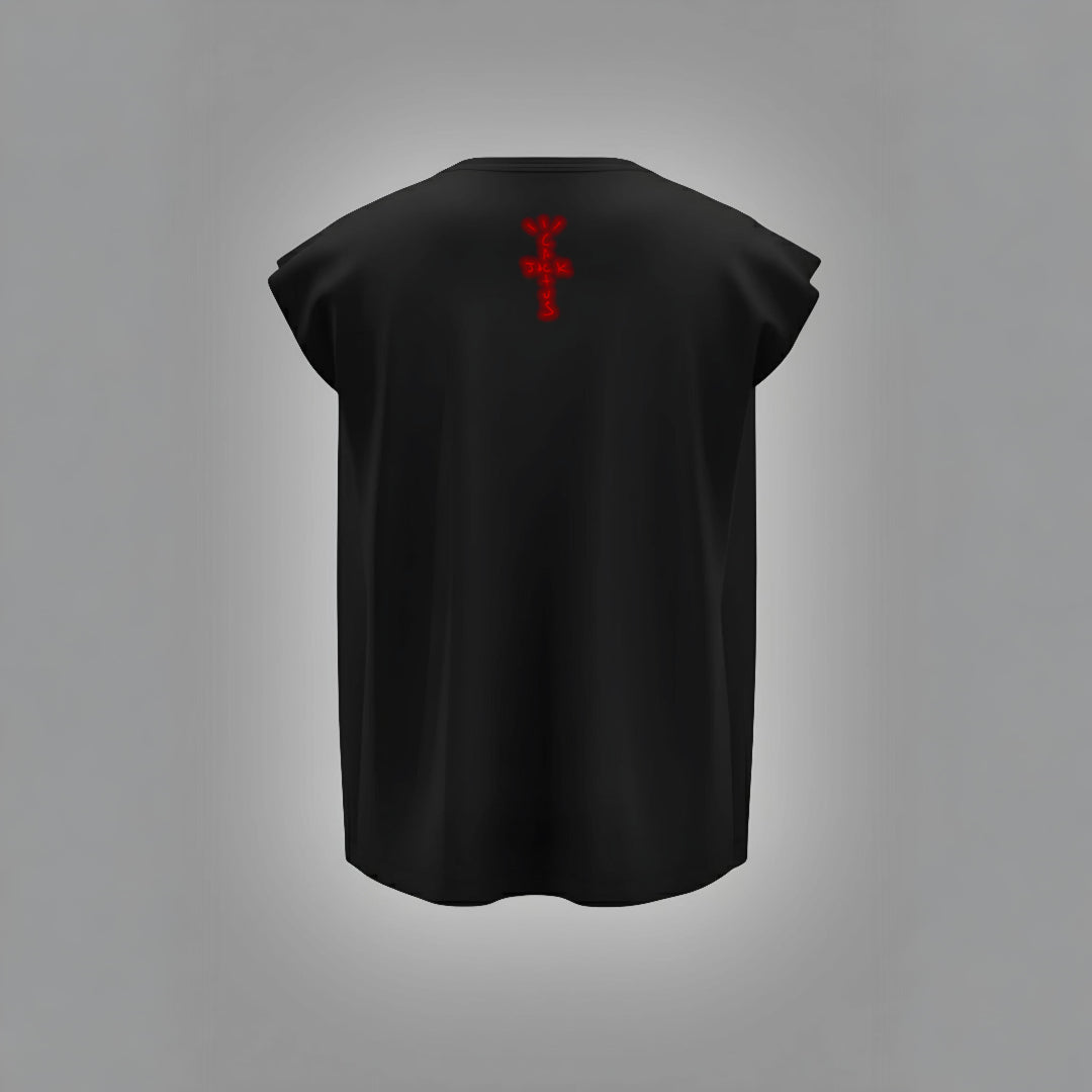 Rager's Aura – Cactus Jack Red Portrait Oversized Tank